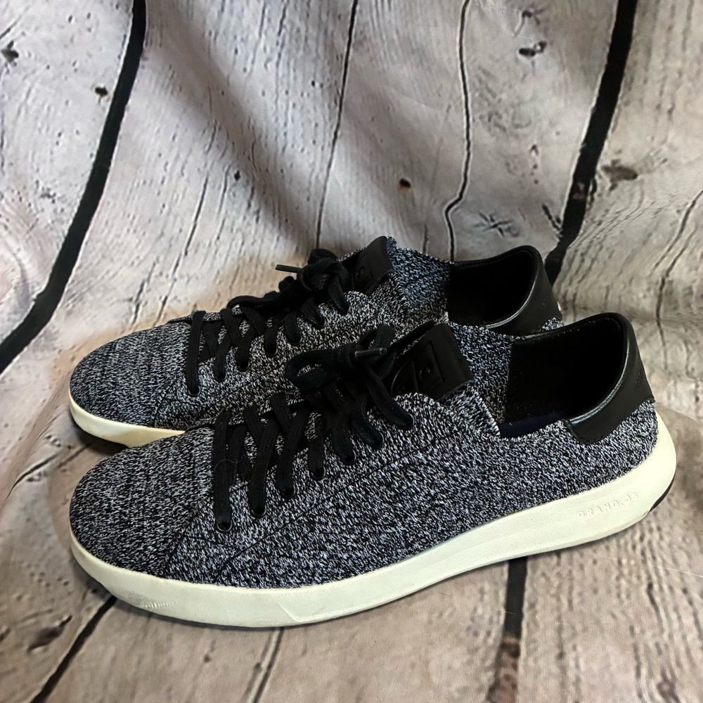 Cole Haan Mens C29119 Gray Stichlite Casual Grand Pro Tennis Sneakers Sz 8.5 GUC